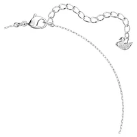 Attract Trilogy pendant, Round cut, White, Rhodium plated by SWAROVSKI
