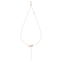 Lifelong Bow necklace, Bow, White, Mixed metal finish by SWAROVSKI