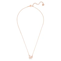Dazzling Swan necklace, Swan, Pink, Rose gold-tone plated by SWAROVSKI