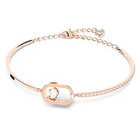 Swarovski Sparkling Dance bracelet, Round cut, Oval shape, White, Rose gold-tone plated by SWAROVSKI