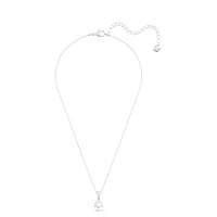 Solitaire pendant, Round cut, White, Rhodium plated by SWAROVSKI