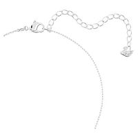 Solitaire pendant, Round cut, White, Rhodium plated by SWAROVSKI