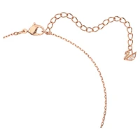 Dazzling Swan pendant, Swan, Pink, Rose gold-tone plated by SWAROVSKI