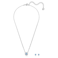 Una set, Round cut, Blue, Rhodium plated by SWAROVSKI