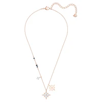Swarovski Symbolic pendant, Star, White, Rose gold-tone plated by SWAROVSKI