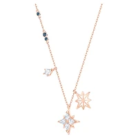 Swarovski Symbolic pendant, Star, White, Rose gold-tone plated by SWAROVSKI