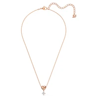 Lifelong Heart pendant, White, Rose gold-tone plated by SWAROVSKI