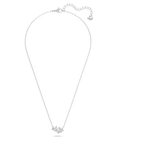 Mesmera Attract necklace, Heart, White, Rhodium plated by SWAROVSKI