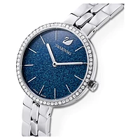 Cosmopolitan watch, Swiss Made, Metal bracelet, Blue, Stainless steel by SWAROVSKI