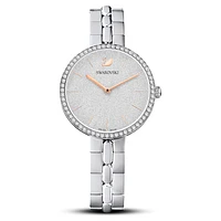 Cosmopolitan watch, Swiss Made, Metal bracelet, Silver Tone, Stainless steel by SWAROVSKI
