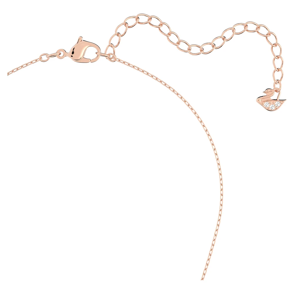 Swarovski Infinity necklace, Infinity and heart, White, Mixed metal finish by SWAROVSKI