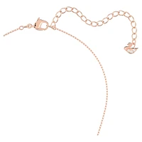 Swarovski Infinity necklace, Infinity and heart, White, Mixed metal finish by SWAROVSKI