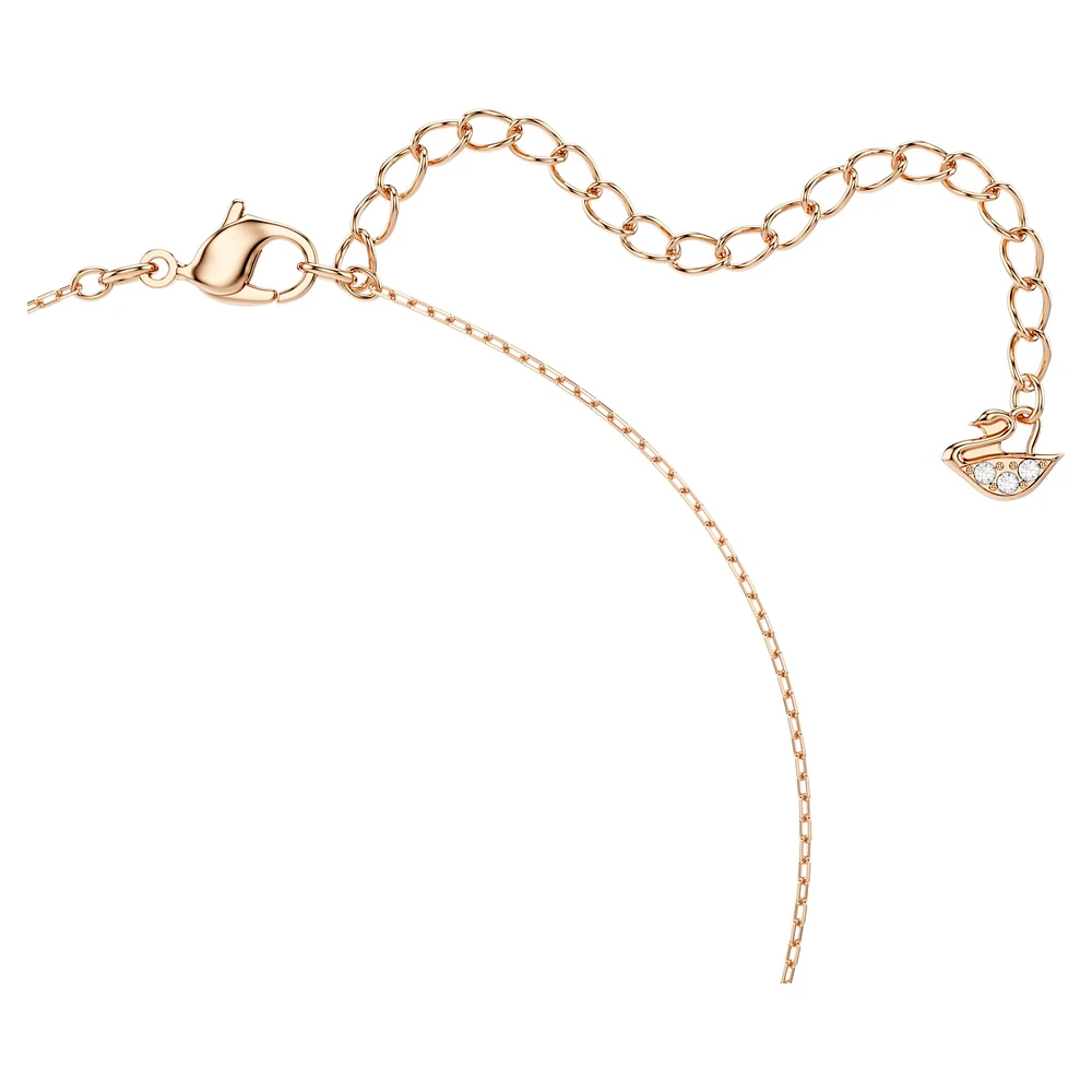 Swarovski Infinity necklace, Infinity and heart, White, Mixed metal finish by SWAROVSKI