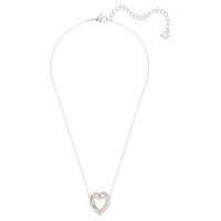 Swarovski Infinity necklace, Heart, White, Mixed metal finish by SWAROVSKI