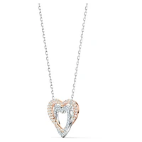 Swarovski Infinity necklace, Heart, White, Mixed metal finish by SWAROVSKI