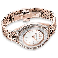 Crystalline aura watch, Swiss Made, Metal bracelet, Rose gold tone, Rose gold-tone finish by SWAROVSKI