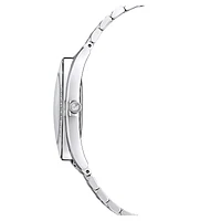 Crystalline Aura watch, Swiss Made, Metal bracelet, Silver Tone, Stainless steel by SWAROVSKI