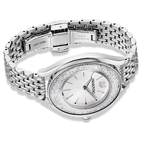 Crystalline Aura watch, Swiss Made, Metal bracelet, Silver Tone, Stainless steel by SWAROVSKI