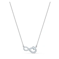 Swarovski Infinity necklace, Infinity, White, Rhodium plated by SWAROVSKI