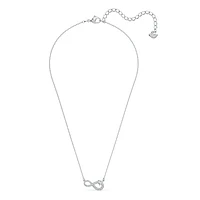Swarovski Infinity necklace, Infinity, White, Rhodium plated by SWAROVSKI