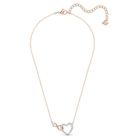 Swarovski Infinity set, Infinity and heart, White, Mixed metal finish by SWAROVSKI