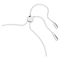 Swarovski Infinity bracelet, Infinity and heart, White, Rhodium plated by SWAROVSKI