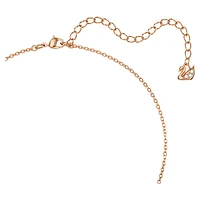 Bella V pendant, Round cut, Grey, Rose gold-tone plated by SWAROVSKI
