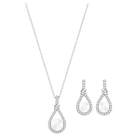 Enlace set, White, Rhodium plated by SWAROVSKI
