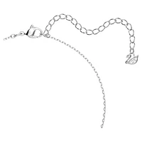 Dancing Swan necklace, Swan, Blue, Rhodium plated by SWAROVSKI
