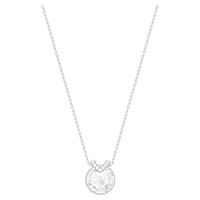 Bella V pendant, Round cut, White, Rhodium plated by SWAROVSKI