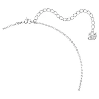 Bella V pendant, Round cut, White, Rhodium plated by SWAROVSKI