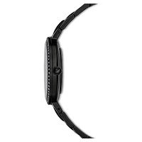 Cosmopolitan watch, Swiss Made, Metal bracelet, Black, Black finish by SWAROVSKI