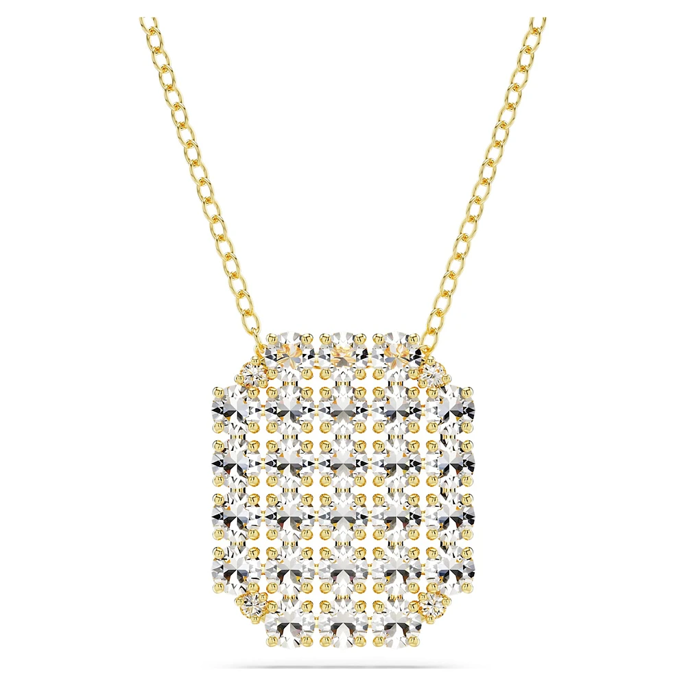 Exalta necklace, White, Gold-tone plated by SWAROVSKI