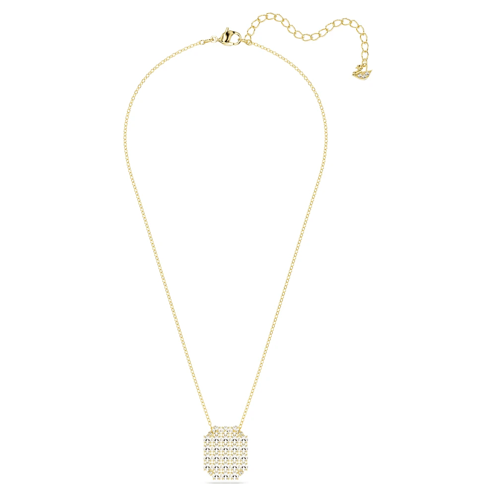 Exalta necklace, White, Gold-tone plated by SWAROVSKI