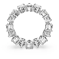 Vittore ring, Drop cut, White, Rhodium plated by SWAROVSKI