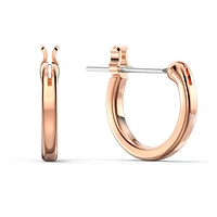 Ginger drop earrings, White, Rose gold-tone plated by SWAROVSKI