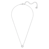 Angelic pendant, Round cut, White, Rhodium plated by SWAROVSKI