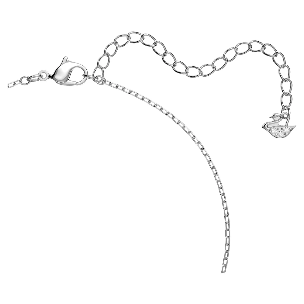 Angelic pendant, Round cut, White, Rhodium plated by SWAROVSKI