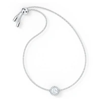 Una Angelic bracelet, Mixed round cuts, White, Rhodium plated by SWAROVSKI