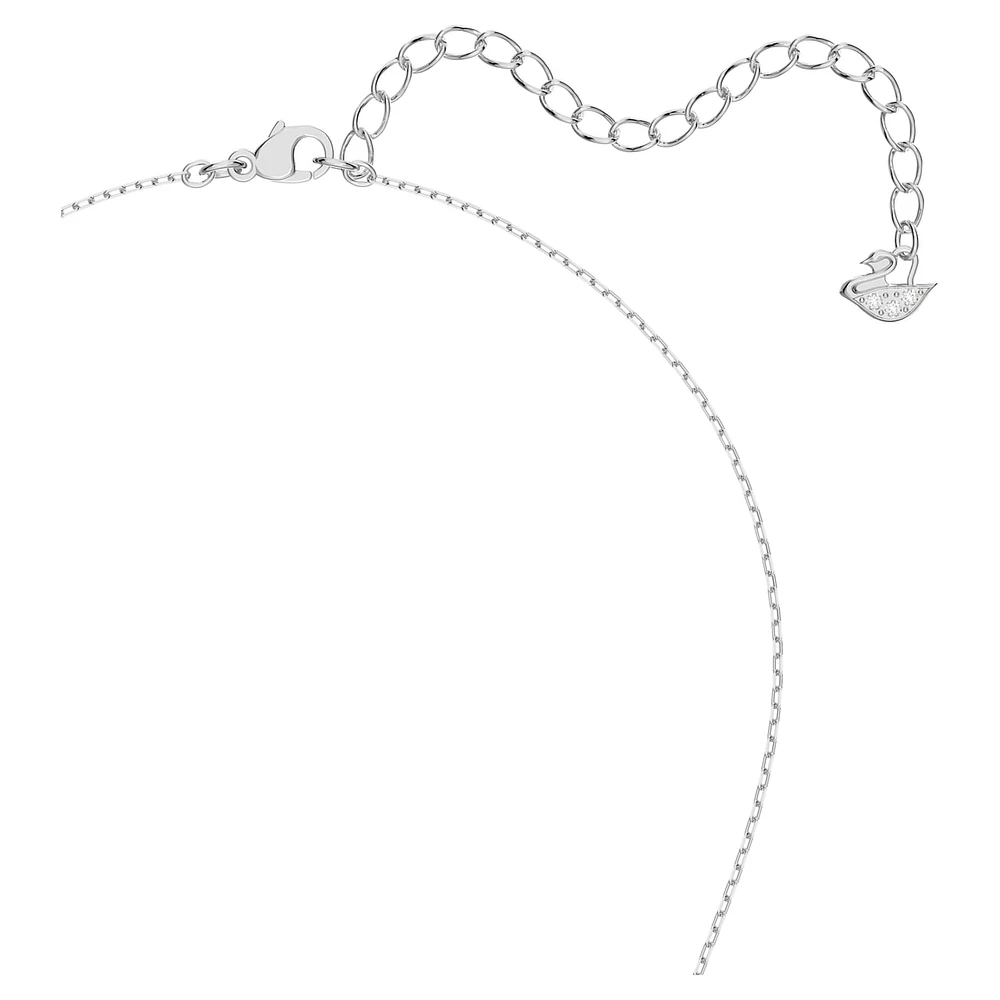 Attract set, Pear cut, White, Rhodium plated by SWAROVSKI