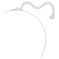 Attract set, Pear cut, White, Rhodium plated by SWAROVSKI