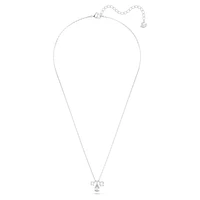Attract pendant, Mixed cuts, Cluster, White, Rhodium plated by SWAROVSKI