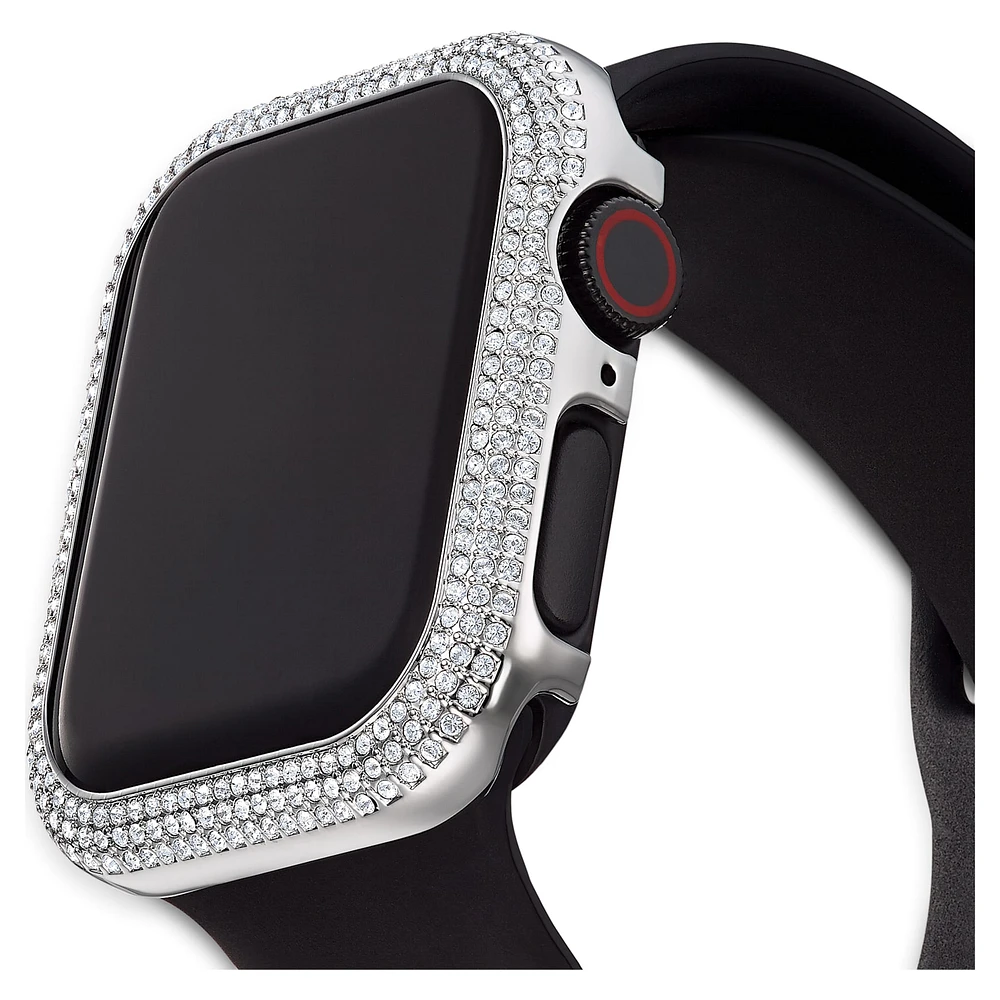 Sparkling case, For Apple Watch® Series 4 & 5, 40mm, Silver Tone by SWAROVSKI