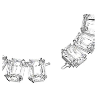 Millenia Tennis necklace, Oversized crystals, Octagon cut, White, Rhodium plated by SWAROVSKI