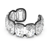 Harmonia cuff, Oversized floating crystals, White, Mixed metal finish by SWAROVSKI