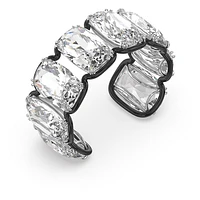 Harmonia cuff, Oversized floating crystals, White, Mixed metal finish by SWAROVSKI