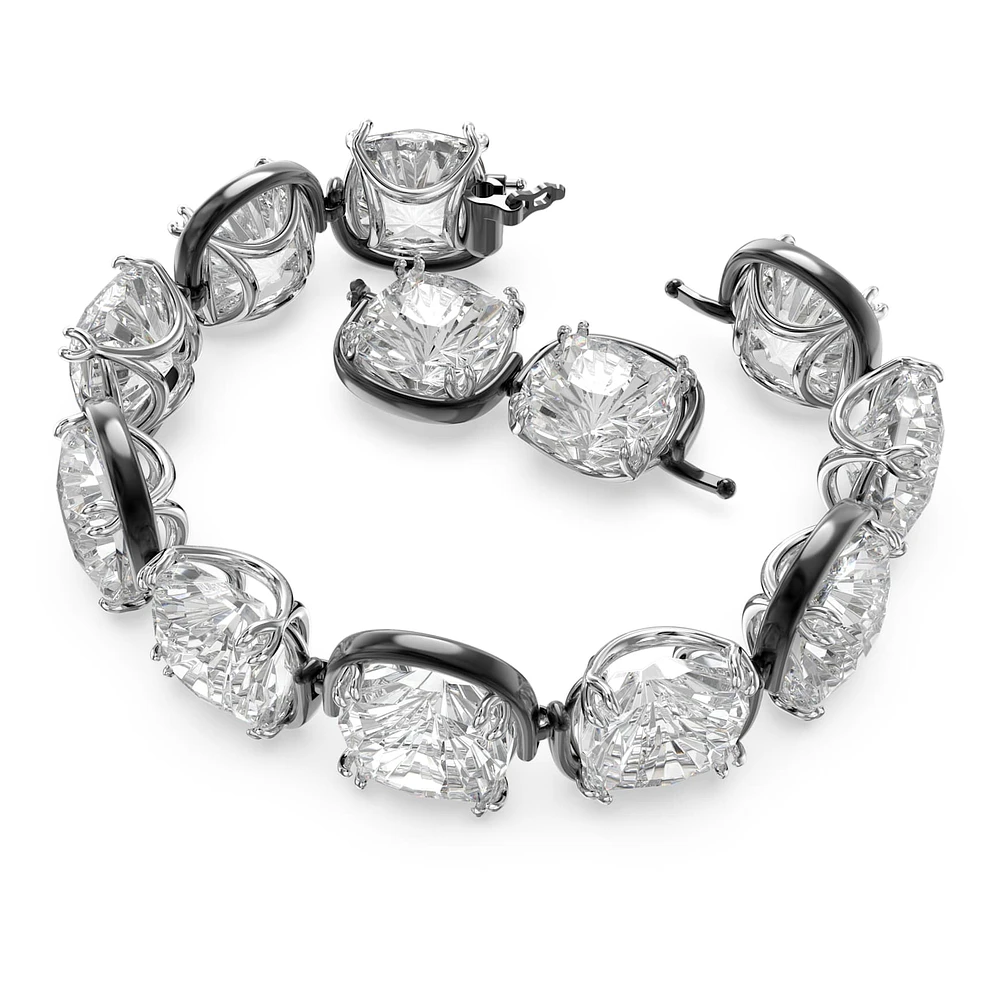 Harmonia bracelet, Cushion cut, White, Mixed metal finish by SWAROVSKI