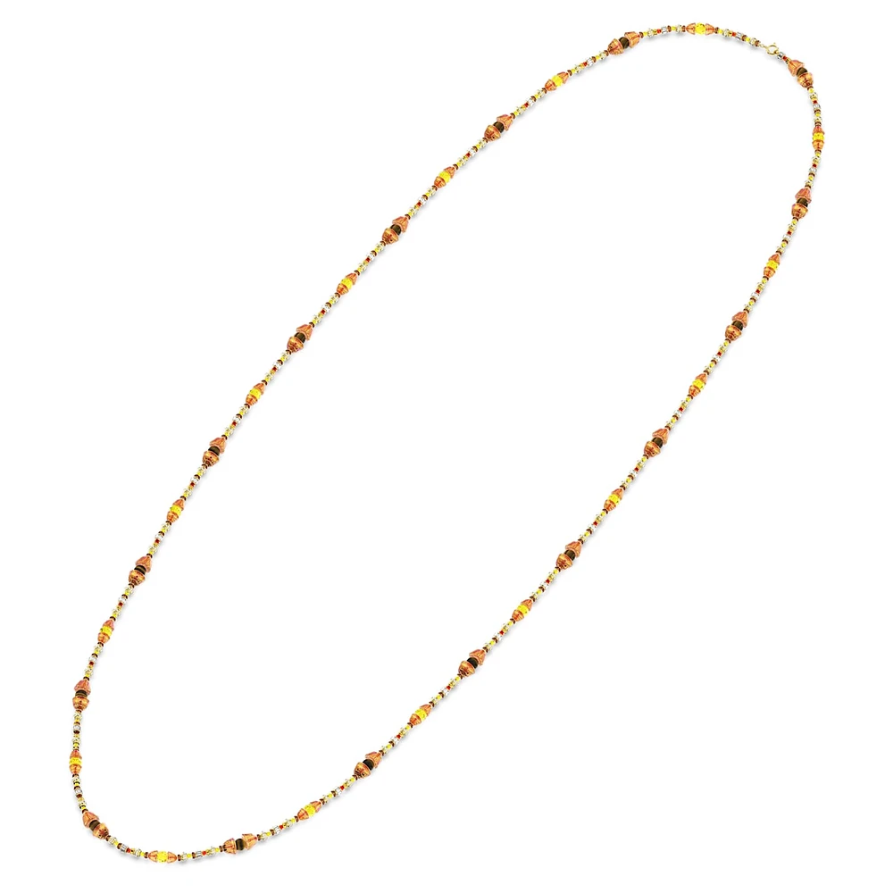 Somnia necklace, Extra long, Brown, Gold-tone plated by SWAROVSKI