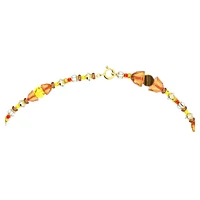 Somnia necklace, Extra long, Brown, Gold-tone plated by SWAROVSKI
