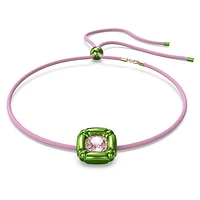 Dulcis necklace, Cushion cut, Green by SWAROVSKI